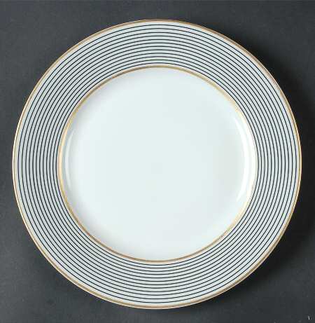 Crinoline Black Luncheon Plate