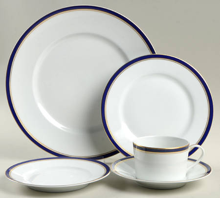 Diplomat Blue 5 Piece Place Setting
