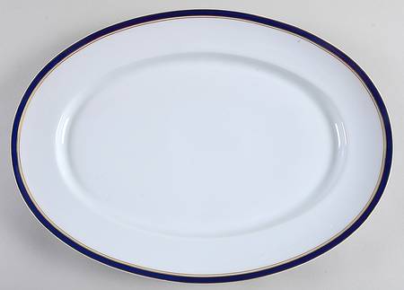 Diplomat Blue 16" Oval Serving Platter