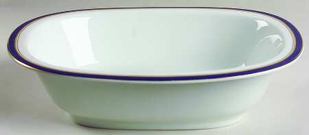 Diplomat Blue 9" Oval Vegetable Bowl