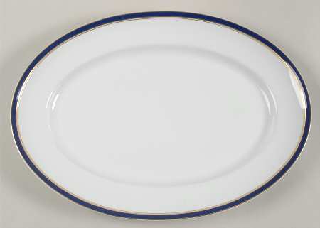Diplomat Blue 14" Oval Serving Platter