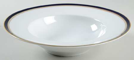 Diplomat Blue Rim Soup Bowl