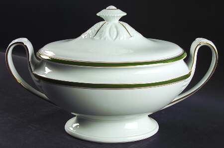 Diplomat Green Directoire Tureen & Lid