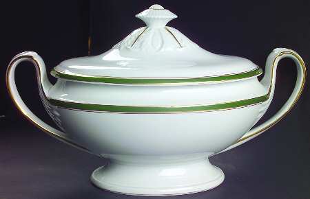 Diplomat Green Tureen &  Lid