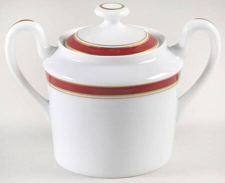 Diplomat Red Sugar Bowl & Lid
