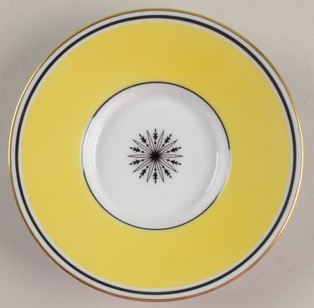 Directoire Yellow Saucer for Demitasse Cup
