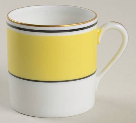 Directoire Yellow Flat Demitasse Cup