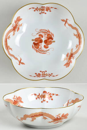 Dragon Red (White) 6" Melon Bowl