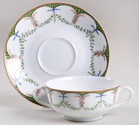 Festivites Flat Cream Soup Bowl & Saucer Set