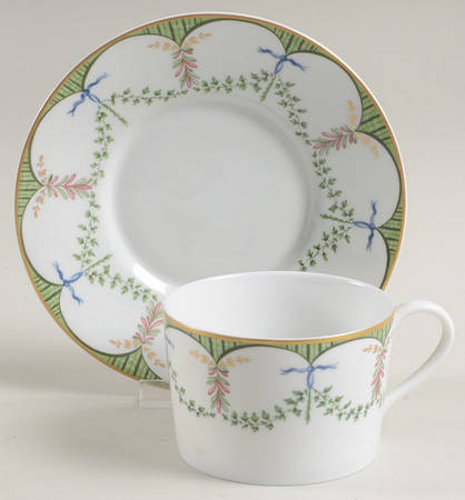 Festivites Flat Cup & Saucer Set by Ceralene