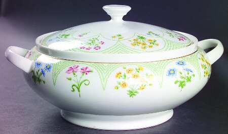 Fleurs D' Ete Round Covered Vegetable