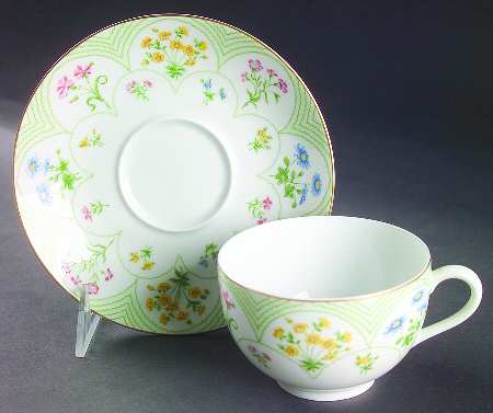 Fleurs D' Ete Oversized Cup & Saucer Set by Ceralene