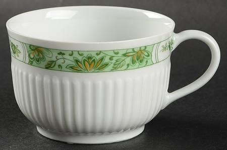 Fleur De Jade Green Flat Cup