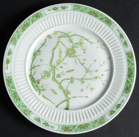 Fleur De Jade Green Salad Plate by Ceralene