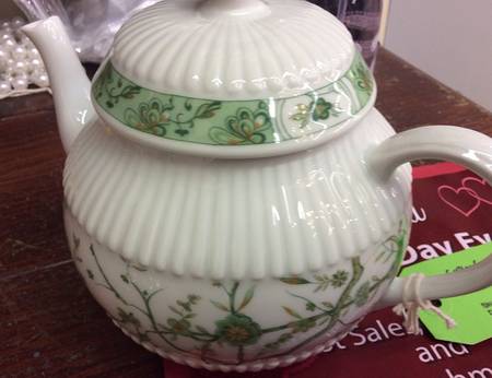 Fleur De Jade Green Small Teapot & Lid