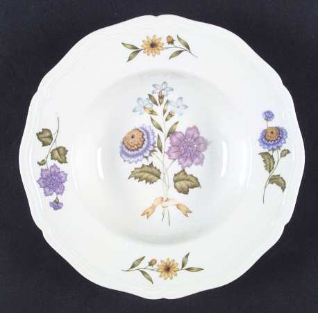 Fleur De Printemps Rim Soup Bowl