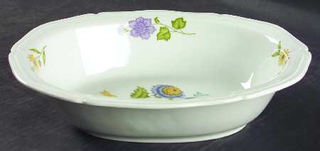 Fleur De Printemps 9" Oval Vegetable Bowl