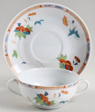 Hokusai  Flat Cream Soup Bowl & Saucer Set