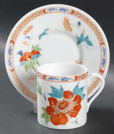 Hokusai  Flat Demitasse Cup & Saucer Set