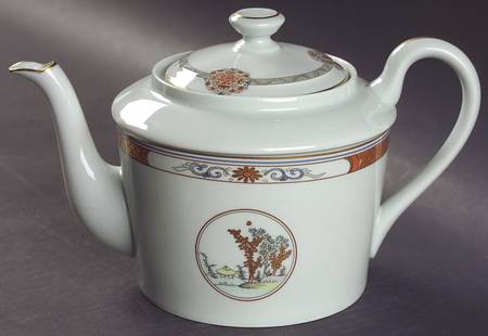 Houqua (Celadon Background) Teapot & Lid