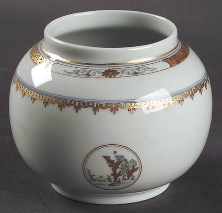 Houqua (Celadon Background) Sugar Bowl No Lid