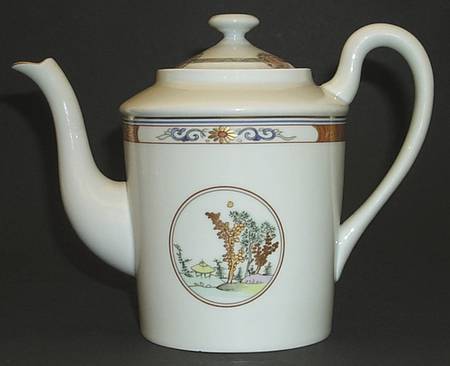 Houqua (Celadon Background) Coffee Pot & Lid