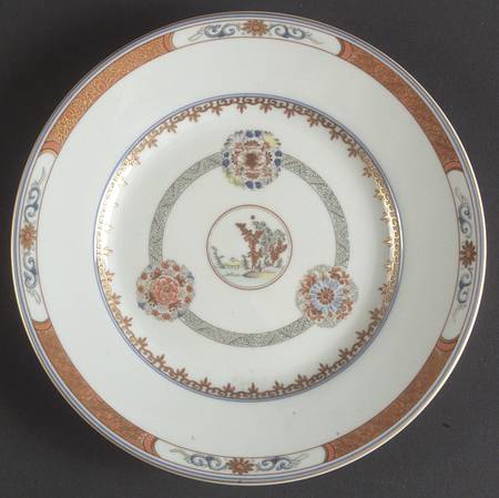 Houqua (Celadon Background) Bread & Butter Plate
