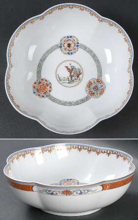 Houqua (White Background) Large Melon Bowl