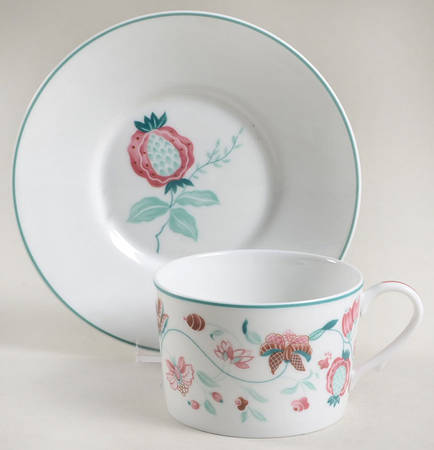 Indienne Flat Cup & Saucer Set