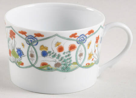 Jardin Chinois  (White Background) Flat Cup