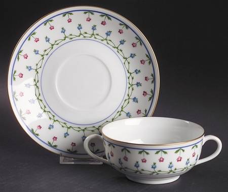 La Fayette Flat Cream Soup Bowl & Saucer Set
