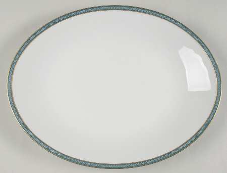 Laurier Blue 15" Oval Serving Platter