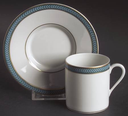 Laurier Blue Flat Demitasse Cup & Saucer Set