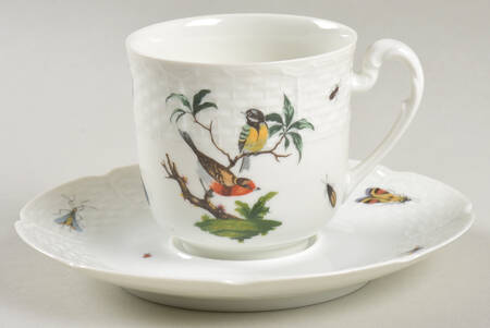 Les Oiseaux Flat Demitasse Cup & Saucer Set