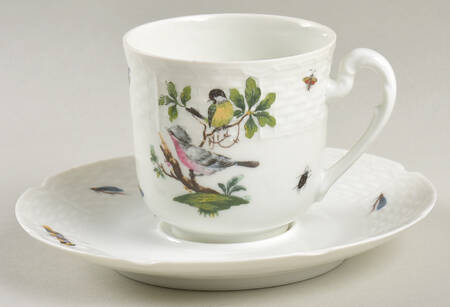 Les Oiseaux Flat Demitasse Cup & Saucer Set