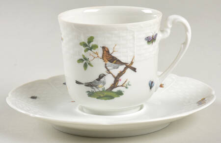 Les Oiseaux Flat Demitasse Cup & Saucer Set