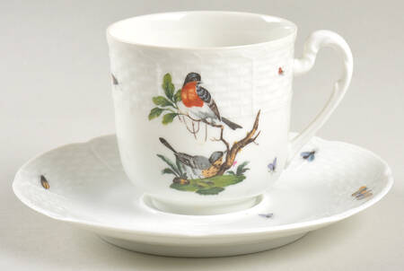 Les Oiseaux Flat Demitasse Cup & Saucer Set