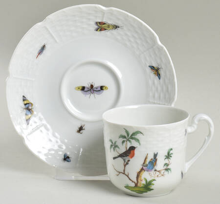 Les Oiseaux Flat Demitasse Cup & Saucer Set