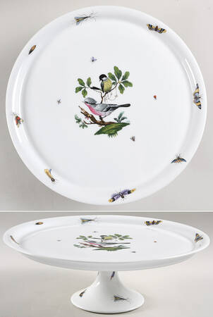 Les Oiseaux 12" Diameter Pedestal Cake Stand