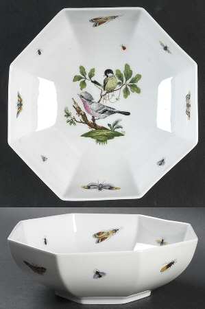 Les Oiseaux 6" Octagonal Serving Bowl