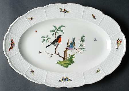 Les Oiseaux 14" Oval Serving Platter
