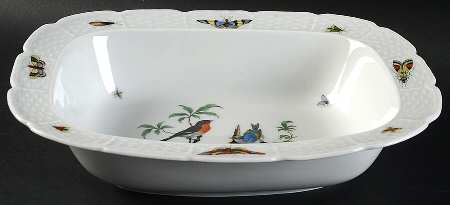 Les Oiseaux 10" Oval Vegetable Bowl