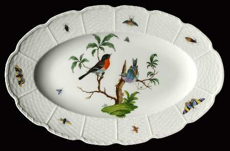 Les Oiseaux 12" Oval Serving Platter