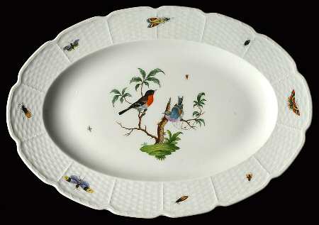 Les Oiseaux 16" Oval Serving Platter