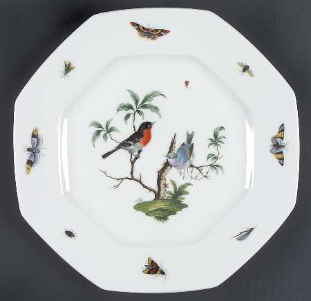 Les Oiseaux Octagonal Dessert Plate