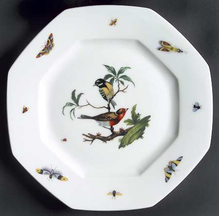 Les Oiseaux Octagonal Dessert Plate