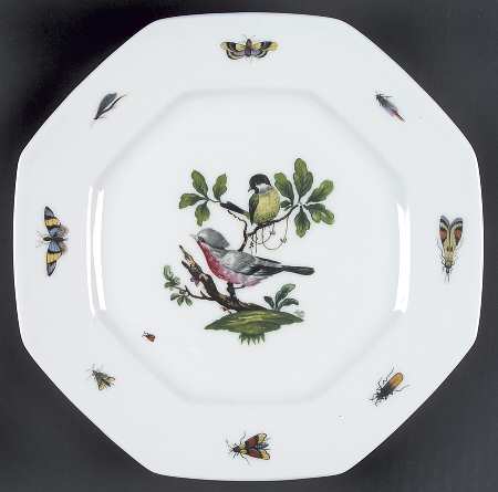 Les Oiseaux Octagonal Dessert Plate