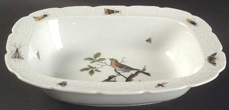 Les Oiseaux 10" Oval Vegetable Bowl