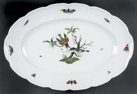 Les Oiseaux 14" Oval Serving Platter