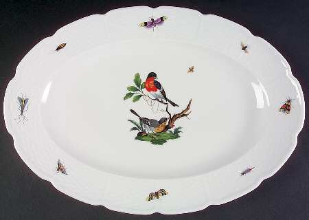 Les Oiseaux 16" Oval Serving Platter